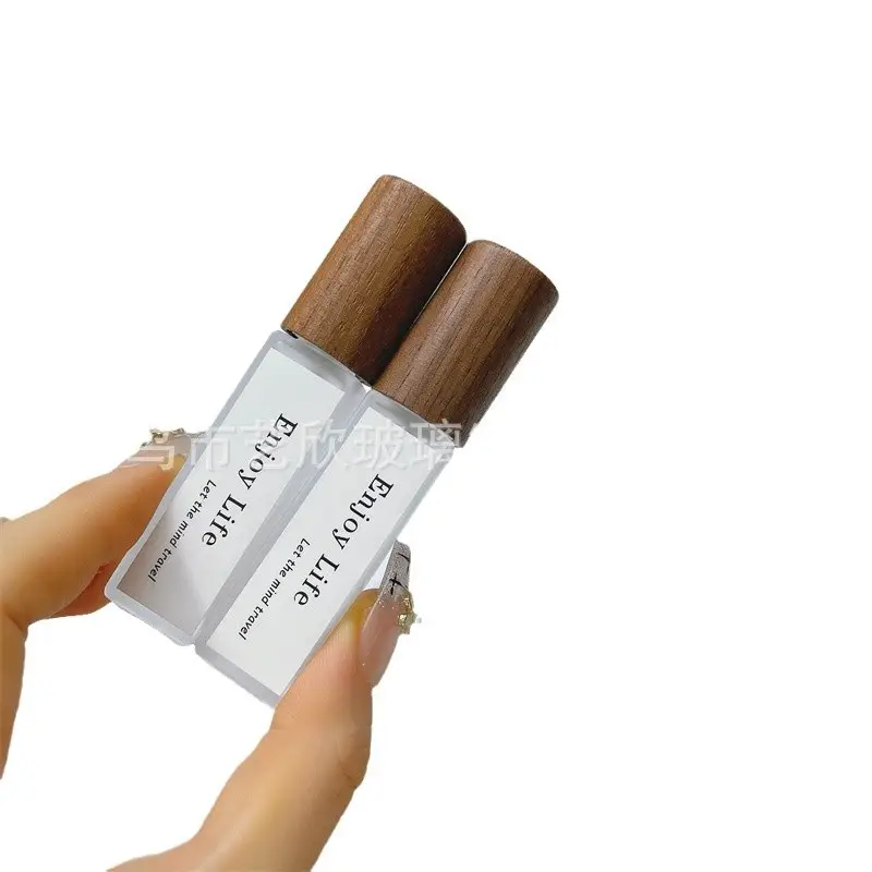 Wooden Cap Perfume Bottle Empty Bottle Glass 10ml Classy Travel Portable 5ml Sample Spray Bottle Perfume Bottle