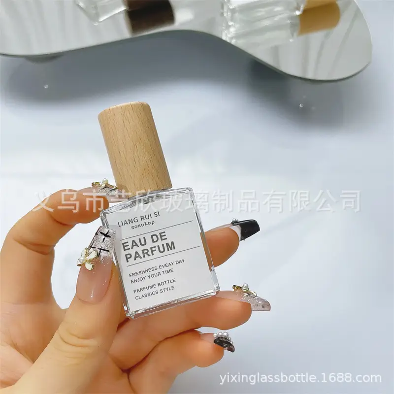 Wooden Cap Perfume Bottle Empty Bottle Glass 10ml Classy Travel Portable 5ml Sample Spray Bottle Perfume Bottle