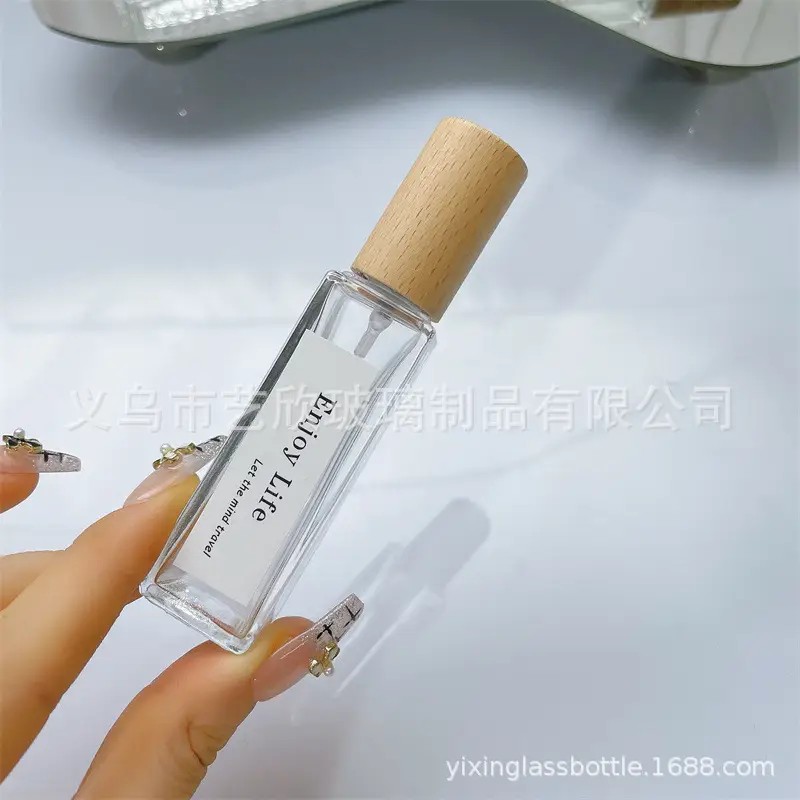 Wooden Cap Perfume Bottle Empty Bottle Glass 10ml Classy Travel Portable 5ml Sample Spray Bottle Perfume Bottle