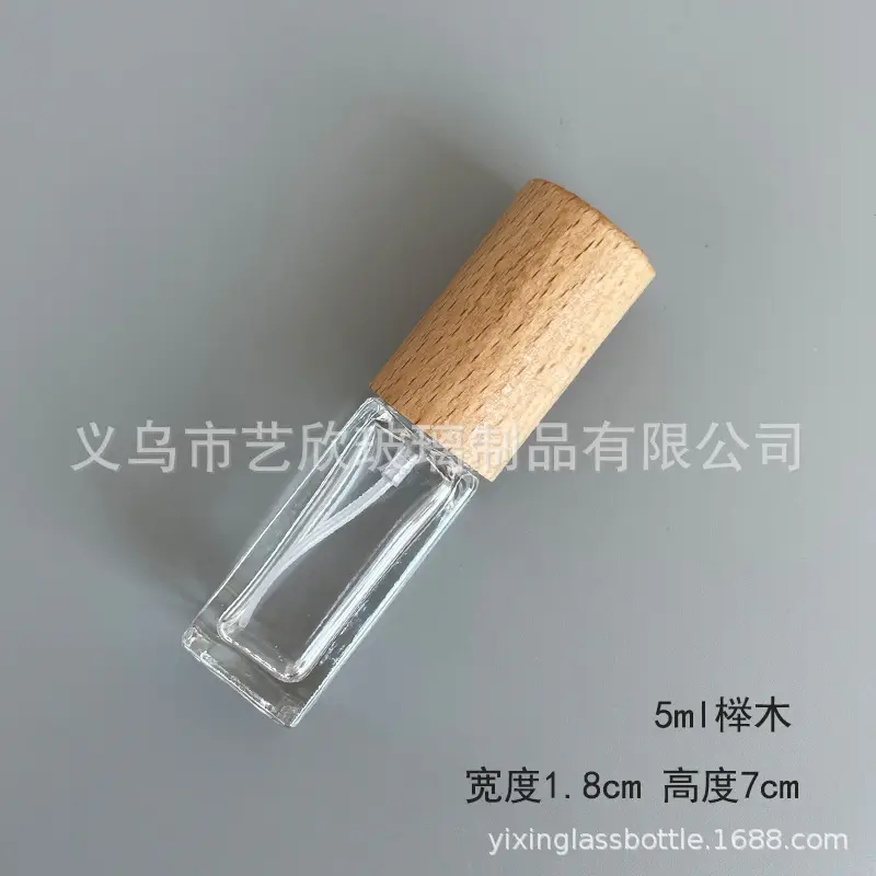 Wooden Cap Perfume Bottle Empty Bottle Glass 10ml Classy Travel Portable 5ml Sample Spray Bottle Perfume Bottle