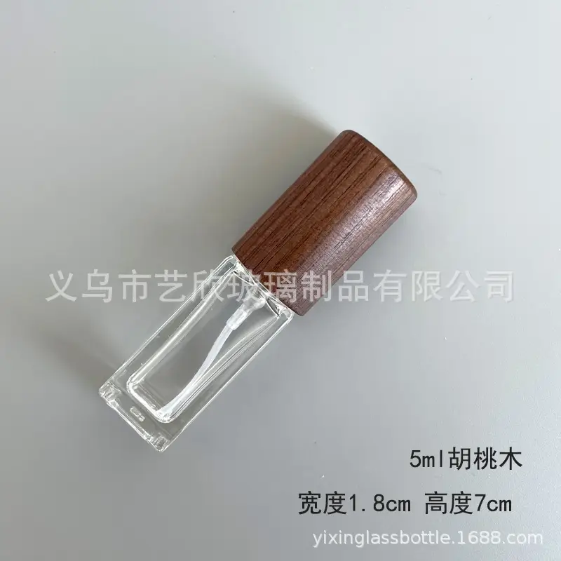 Wooden Cap Perfume Bottle Empty Bottle Glass 10ml Classy Travel Portable 5ml Sample Spray Bottle Perfume Bottle