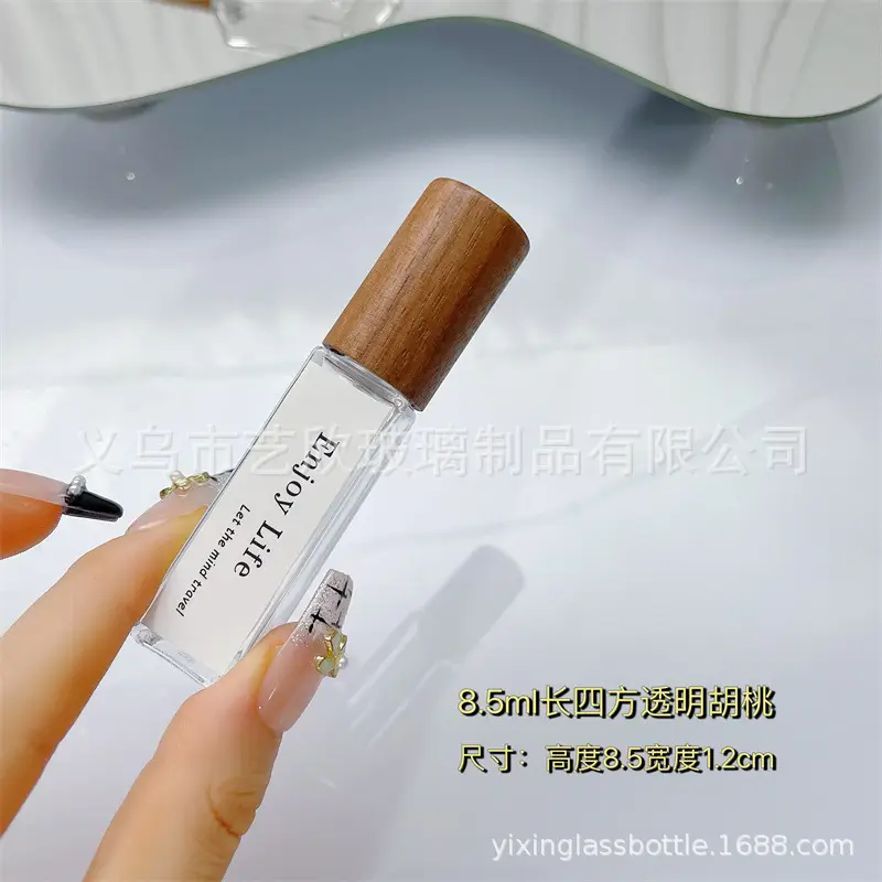 Wooden Cap Perfume Bottle Empty Bottle Glass 10ml Classy Travel Portable 5ml Sample Spray Bottle Perfume Bottle