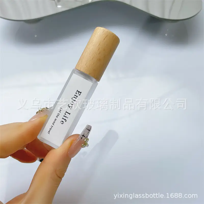 Wooden Cap Perfume Bottle Empty Bottle Glass 10ml Classy Travel Portable 5ml Sample Spray Bottle Perfume Bottle