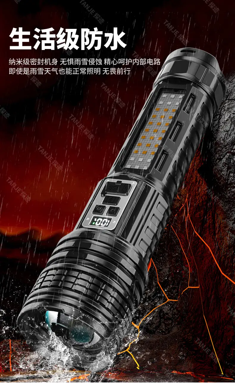 Rechargeable Flashlight Yellow White Double Light Source β feature 15