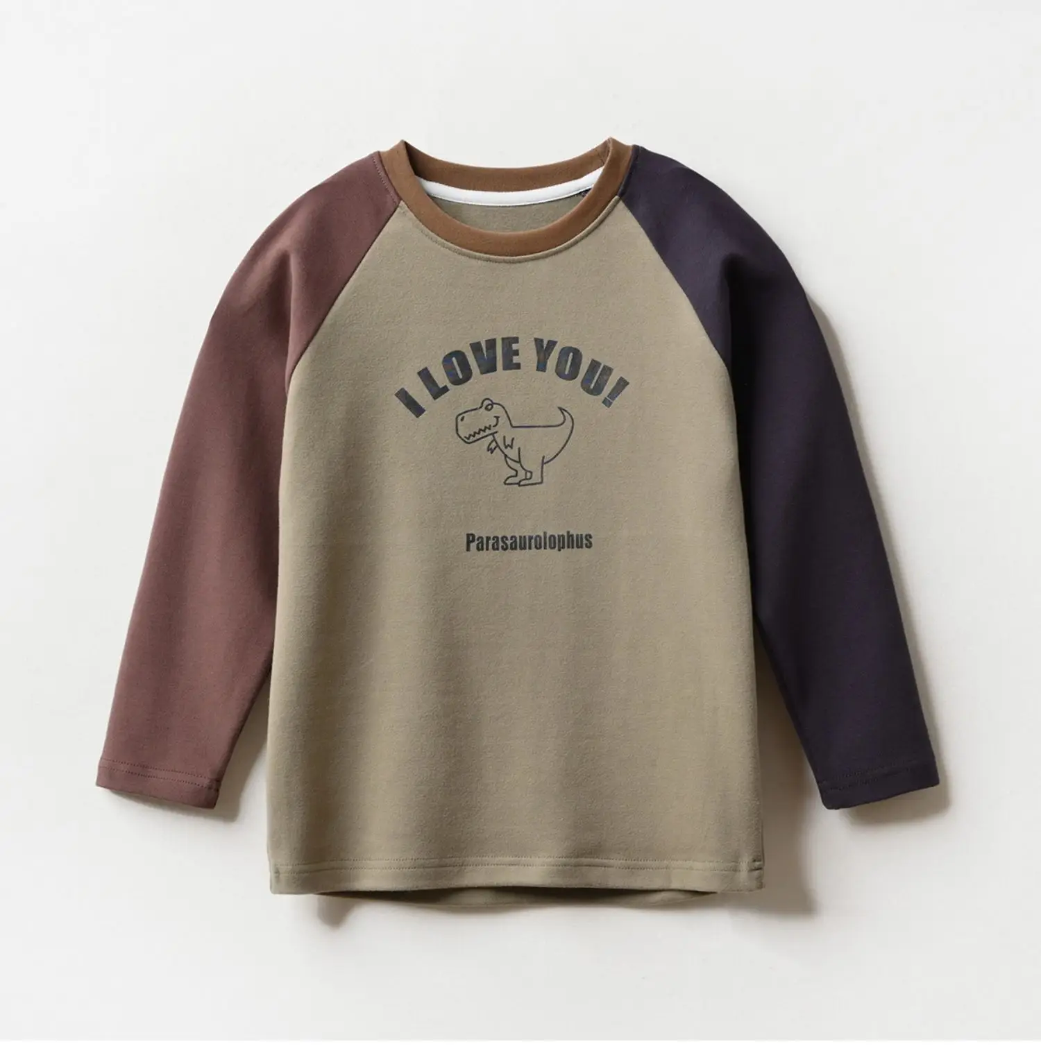 Children Cotton Long Sleeve T-Shirt Gray Blue Elephant Print — feature 9