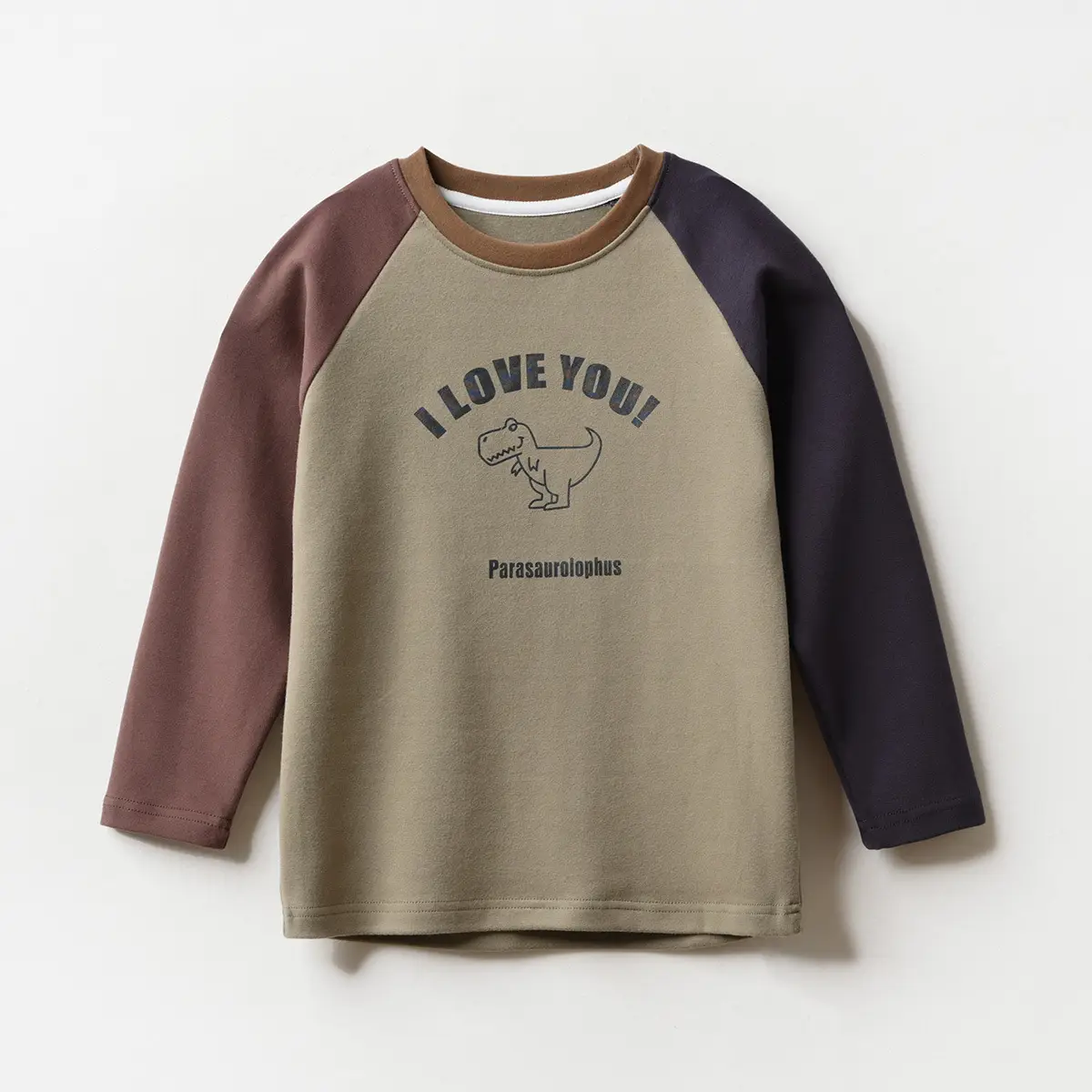 Children Cotton Long Sleeve T-Shirt Gray Blue Elephant Print