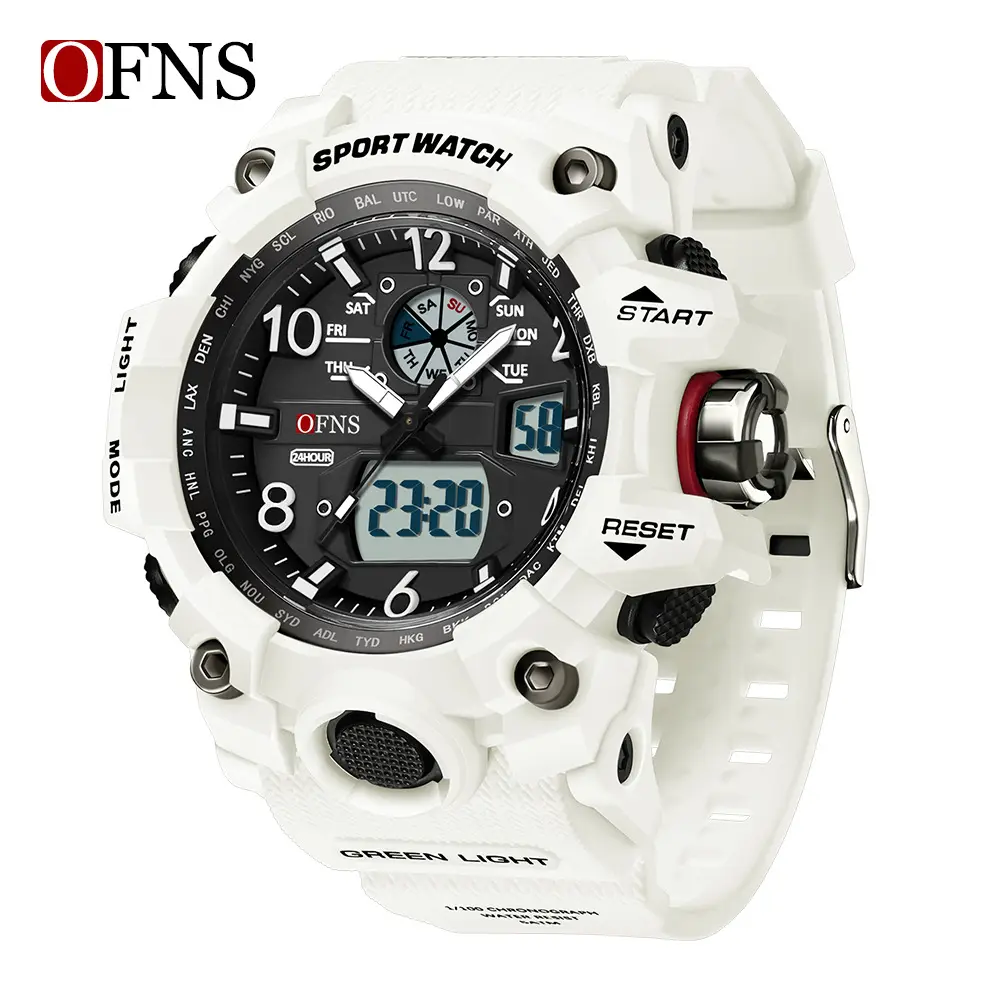 OFNS White Sport Chronograph Watch for Men - Image 5