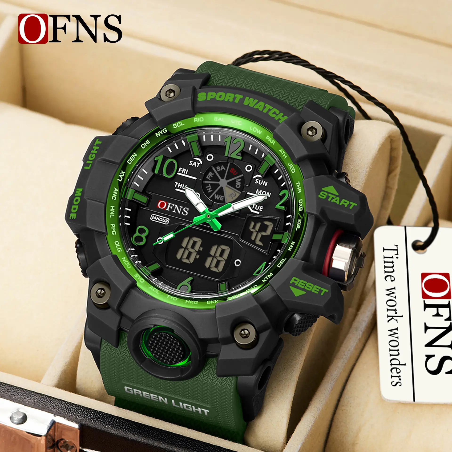 OFNS White Sport Chronograph Watch for Men - Image 6