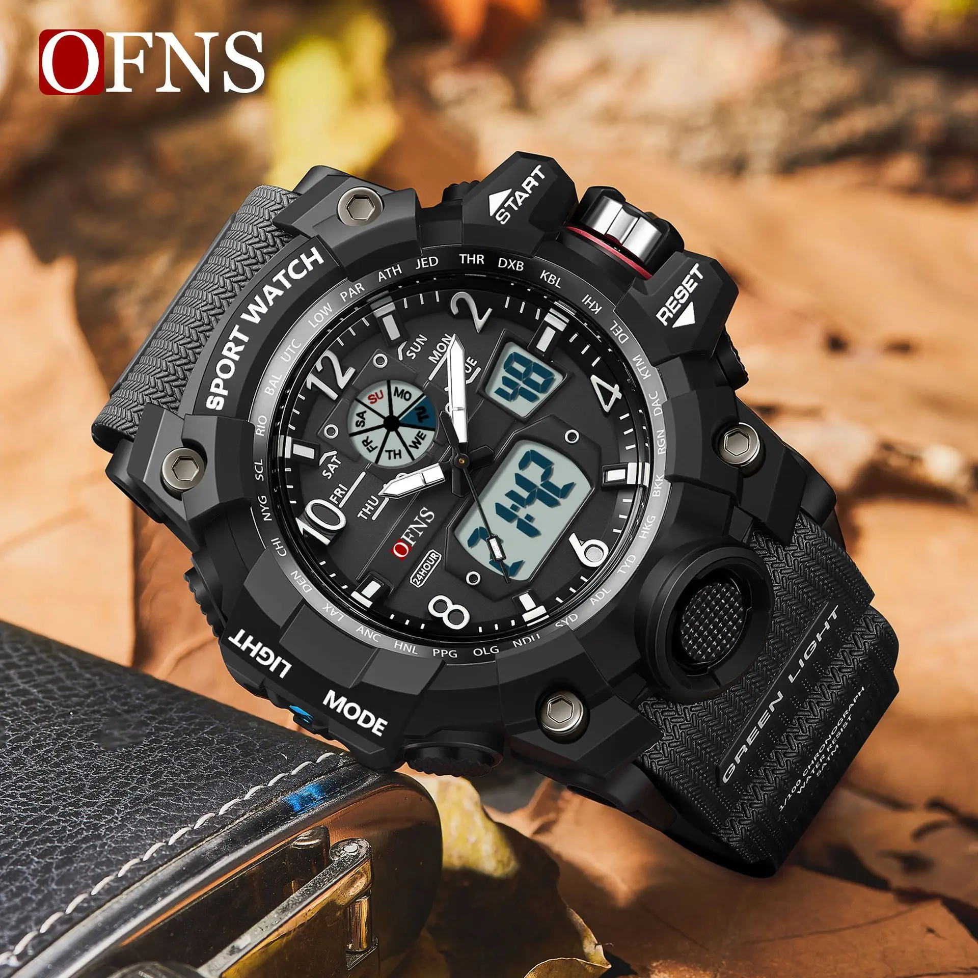 OFNS White Sport Chronograph Watch for Men - Image 7
