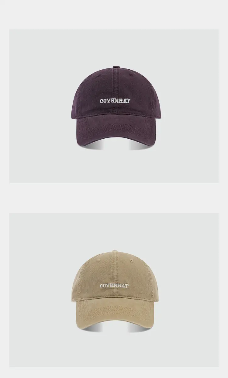 Korean Style Retro Washed Baseball Cap Men Women Big Head — feature 11