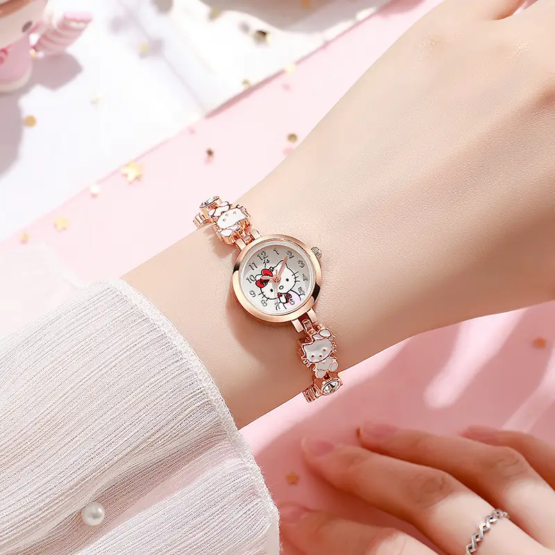 Hello Kitty Cat Watch for Girls Pink Rose Gold Digital Display - Image 5