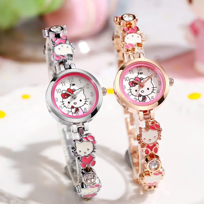 Hello Kitty Cat Watch for Girls Pink Rose Gold Digital Display - Image 6