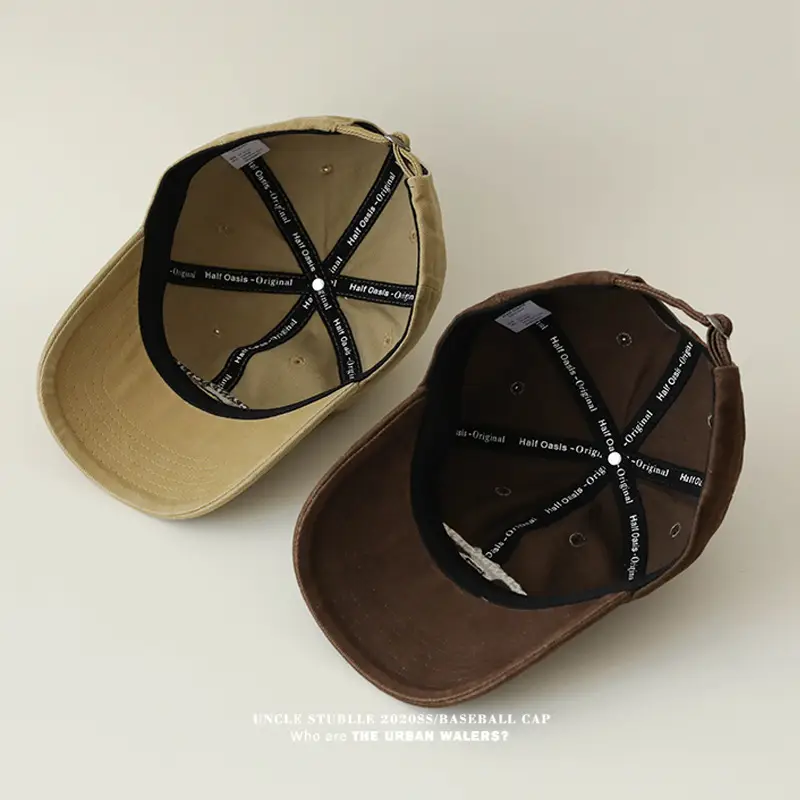 Korean Style Big Head Baseball Cap Brown Large - Image 12