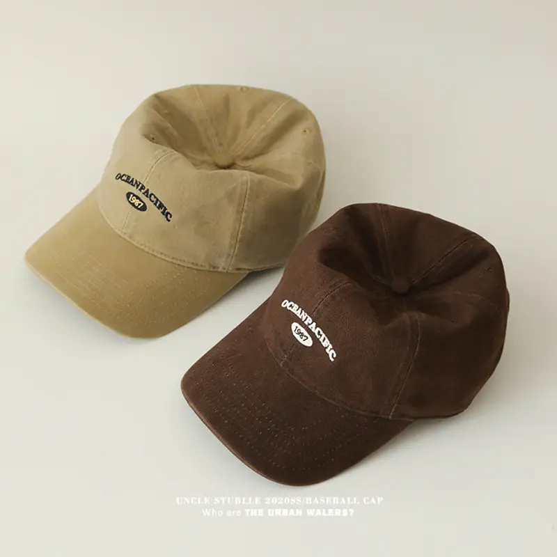 Korean Style Big Head Baseball Cap Brown Large — feature 6
