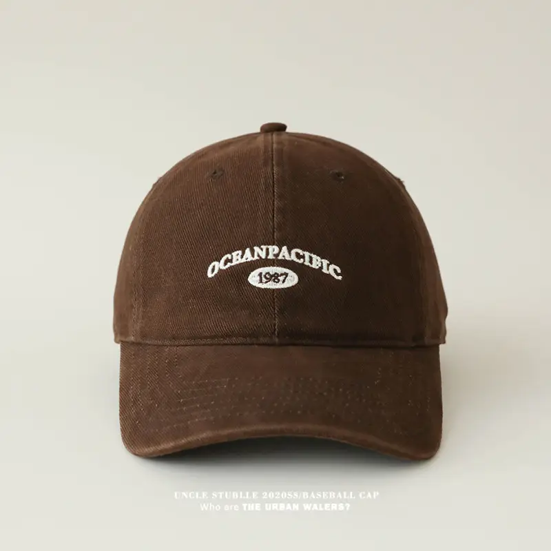 Korean Style Big Head Baseball Cap Brown Large — feature 9