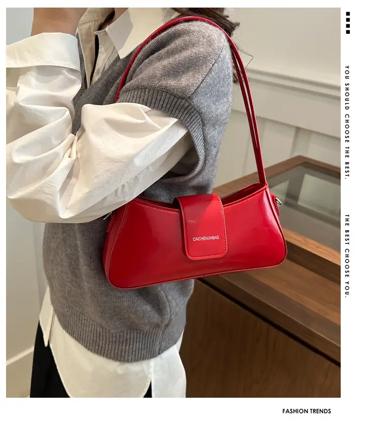 Women's White Shoulder Bag 2024 Winter Western Style — feature 2