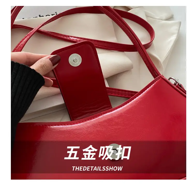 Women's White Shoulder Bag 2024 Winter Western Style — feature 5