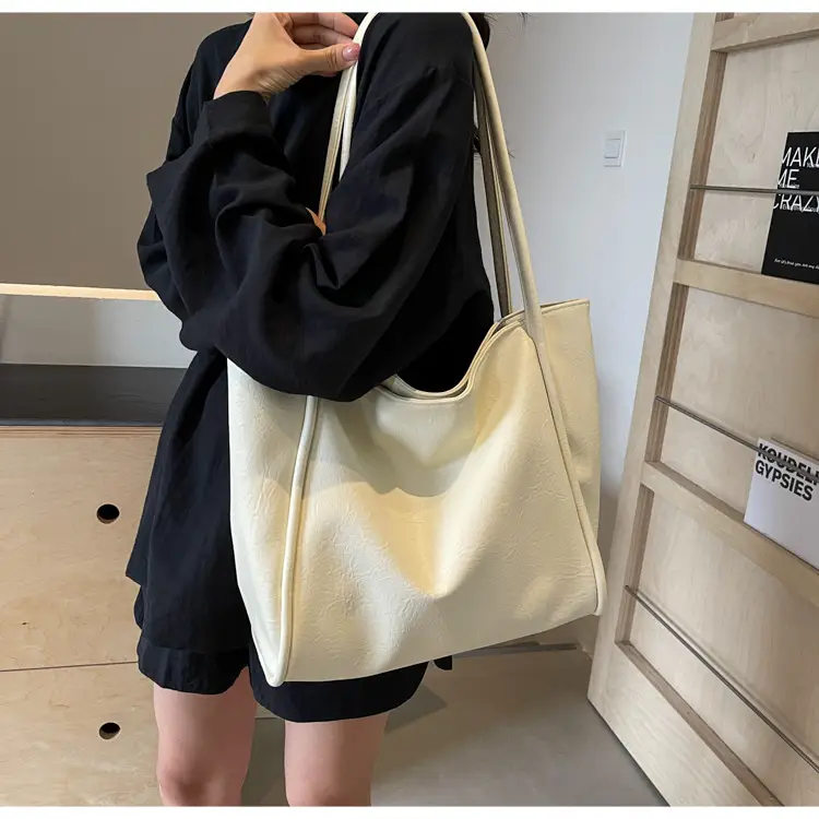 Brown Leather Tote Bag for Women Large Capacity Shoulder Bag — feature 26