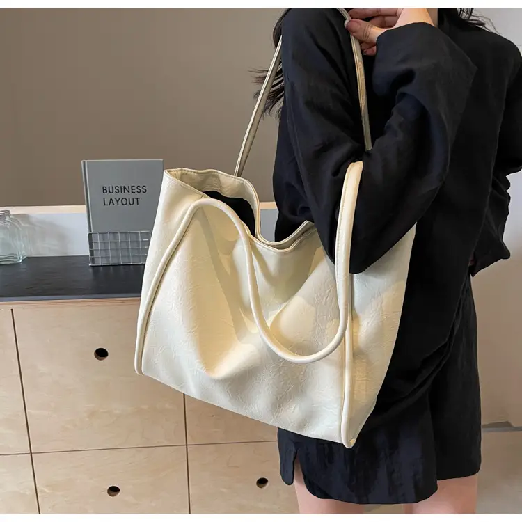 Brown Leather Tote Bag for Women Large Capacity Shoulder Bag — feature 27