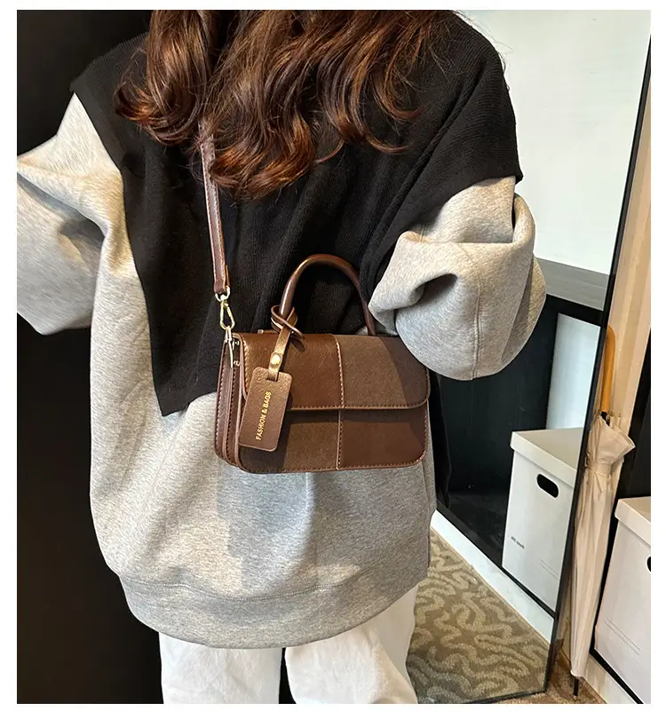 Women Crossbody Bag Red Leather 2024 New Autumn Winter — feature 2