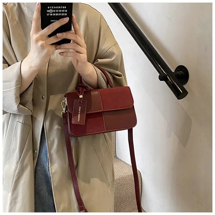 Women Crossbody Bag Red Leather 2024 New Autumn Winter — feature 20