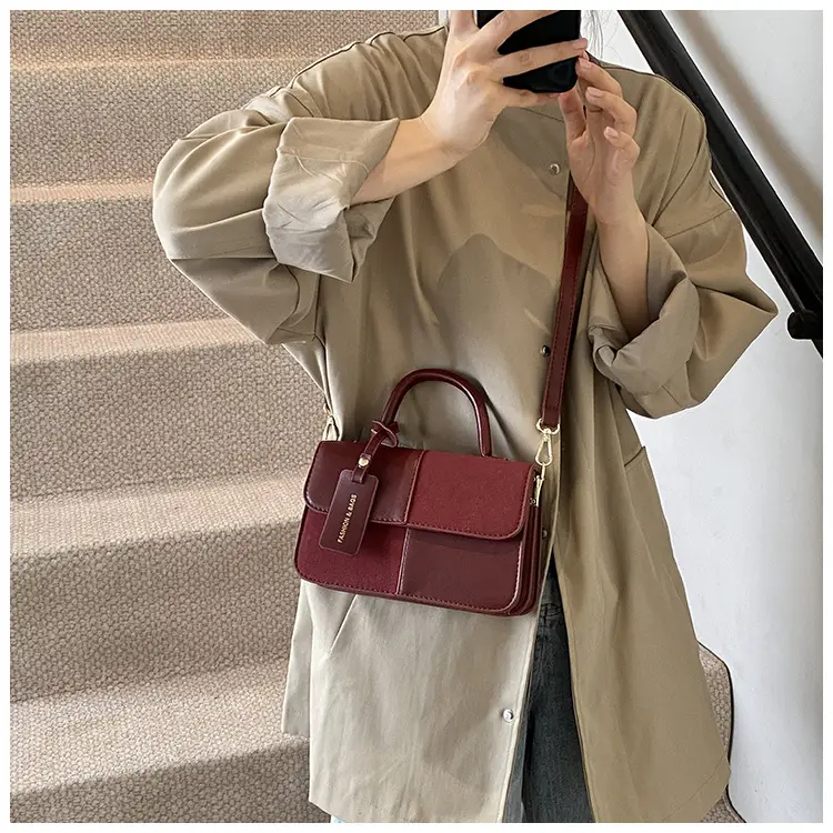Women Crossbody Bag Red Leather 2024 New Autumn Winter — feature 21