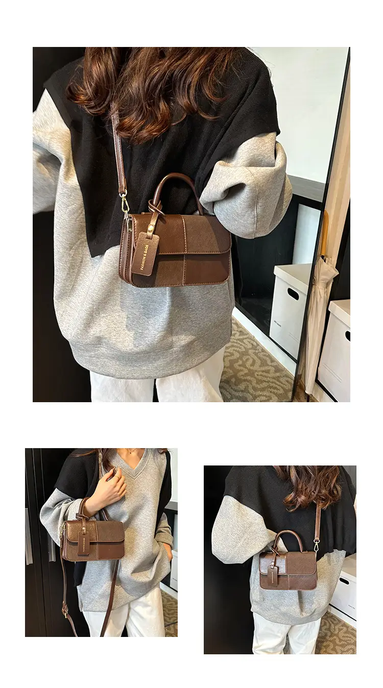 Women Crossbody Bag Red Leather 2024 New Autumn Winter — feature 6