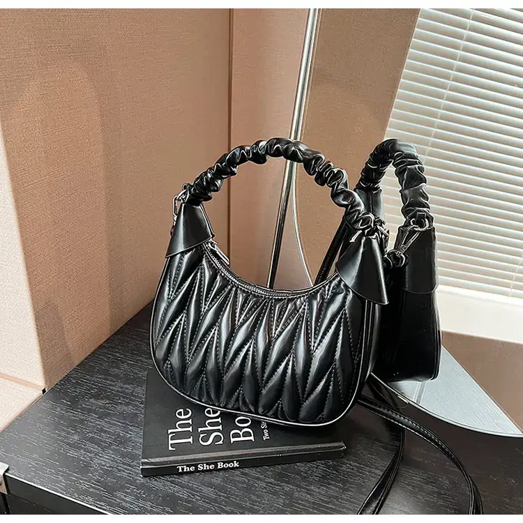 2024 New Pleated Shoulder Crossbody Bag Cream — feature 28