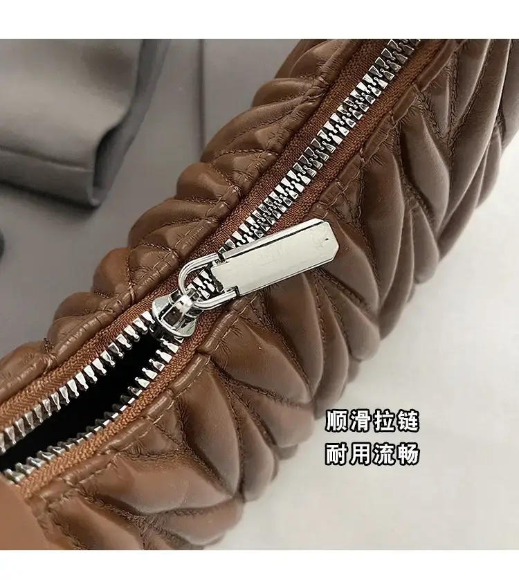 2024 New Pleated Shoulder Crossbody Bag Cream — feature 5