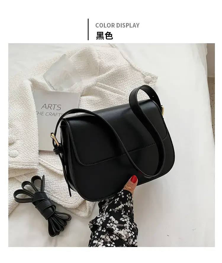 White Retro Crossbody Bag Women 2024 New Trendy Hong Kong Style — feature 17