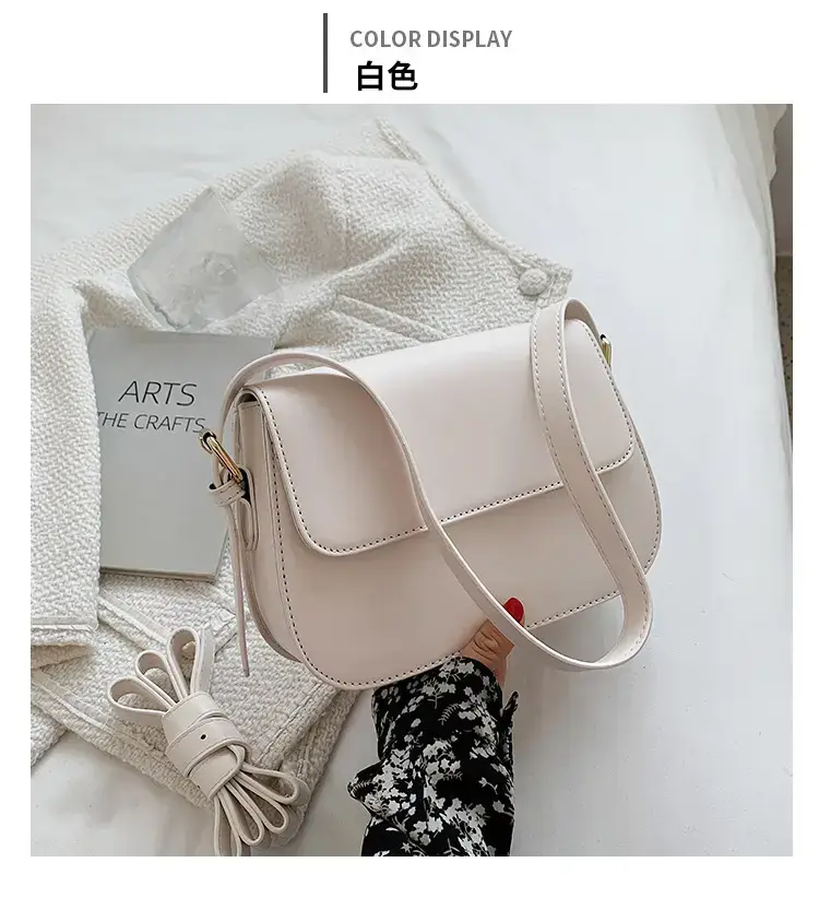 White Retro Crossbody Bag Women 2024 New Trendy Hong Kong Style — feature 18