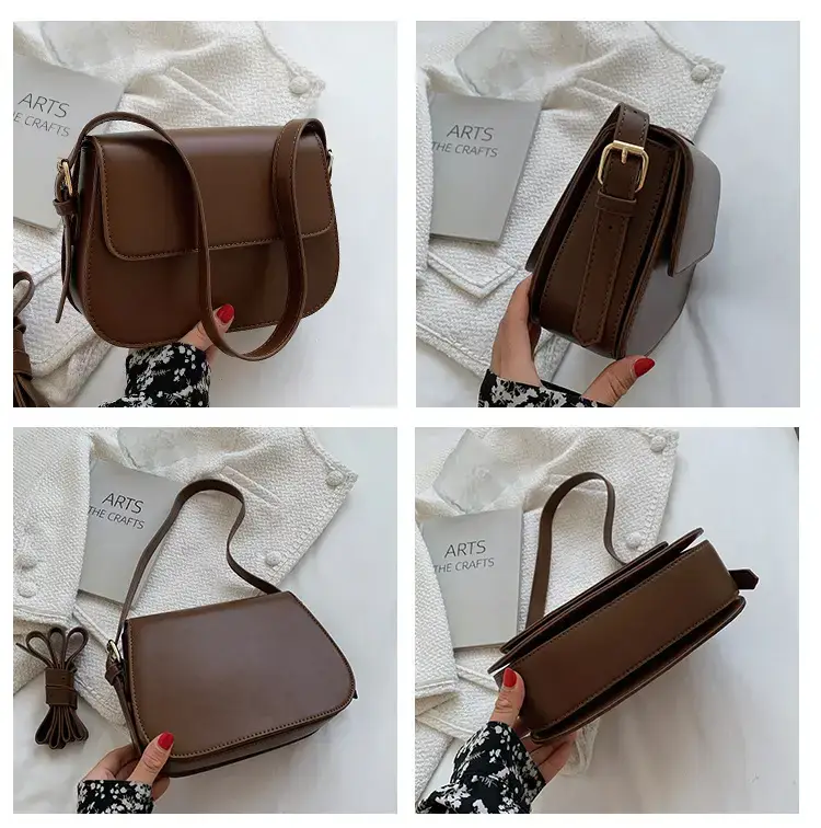 White Retro Crossbody Bag Women 2024 New Trendy Hong Kong Style — feature 8