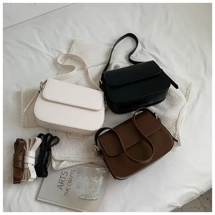 White Retro Crossbody Bag Women 2024 New Trendy Hong Kong Style — feature 9