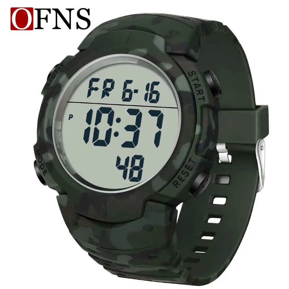 Men's Camouflage Digital Watch 6:19 Display - Image 5