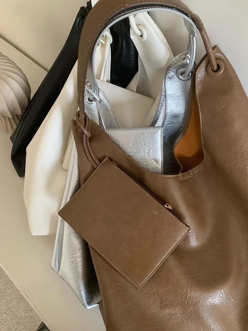 Silver Women's 2-Piece Tote Bag Set — feature 2