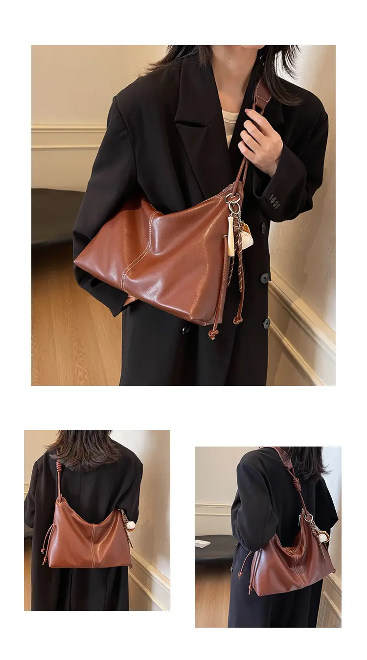 Retro Brown Leather Shoulder Bag for Women 2024 — feature 10