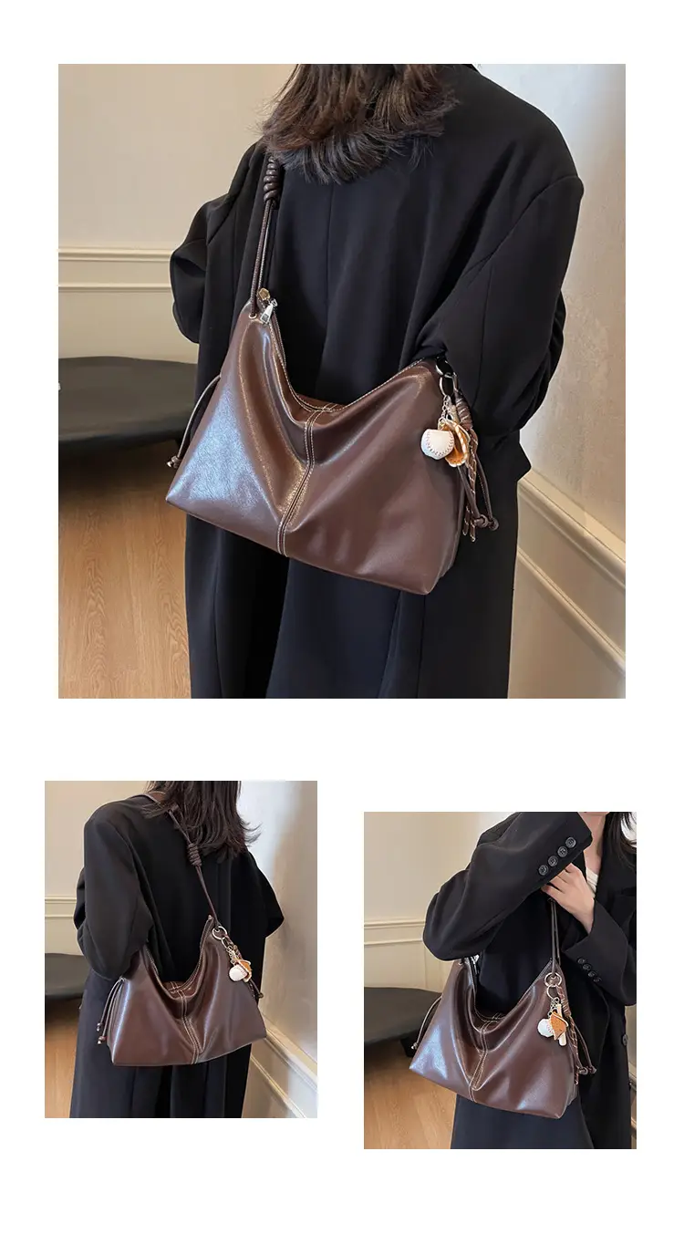 Retro Brown Leather Shoulder Bag for Women 2024 — feature 13