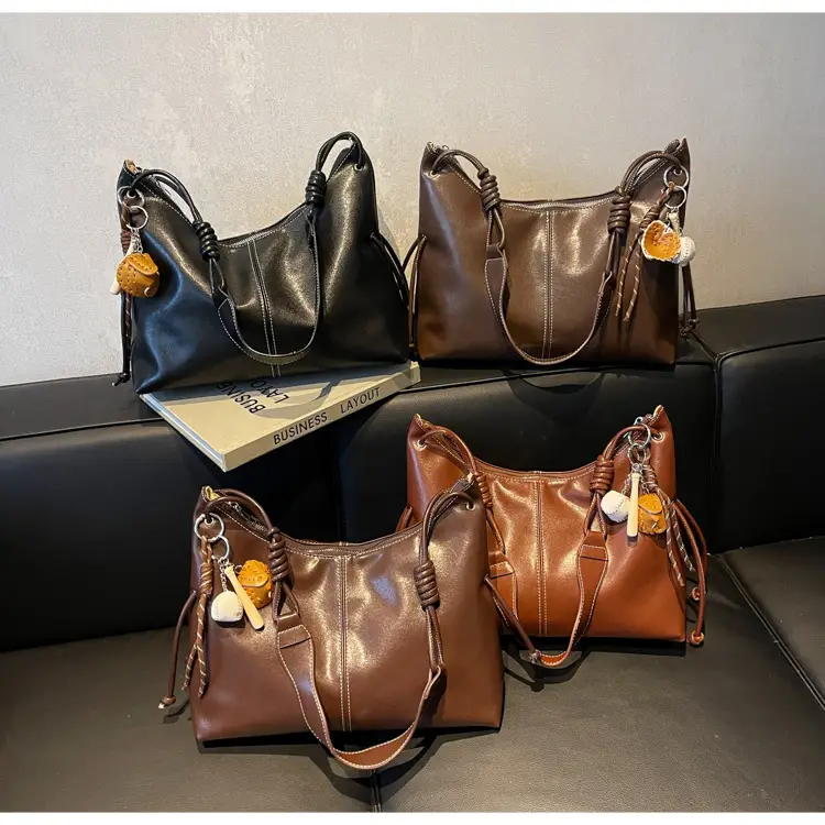 Retro Brown Leather Shoulder Bag for Women 2024 — feature 14