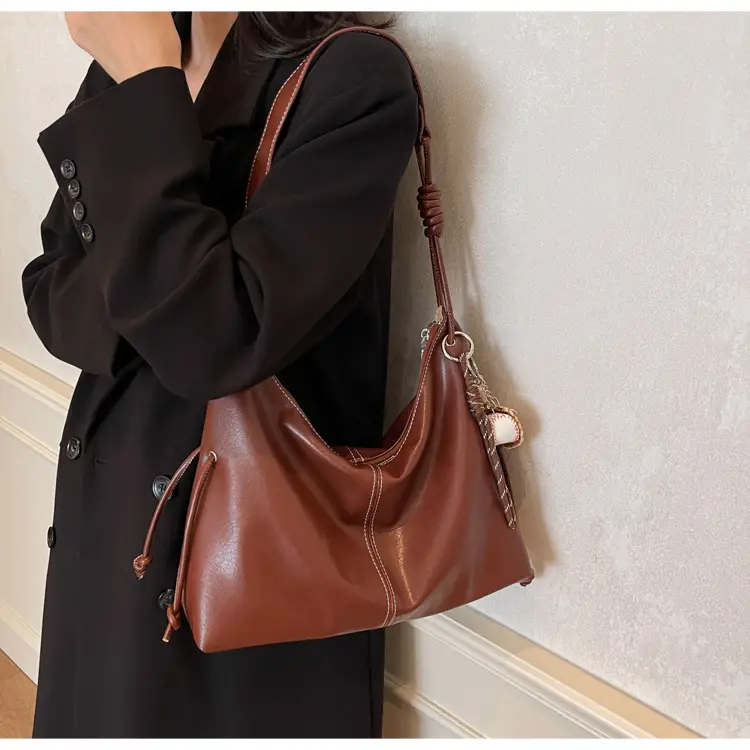 Retro Brown Leather Shoulder Bag for Women 2024 — feature 17
