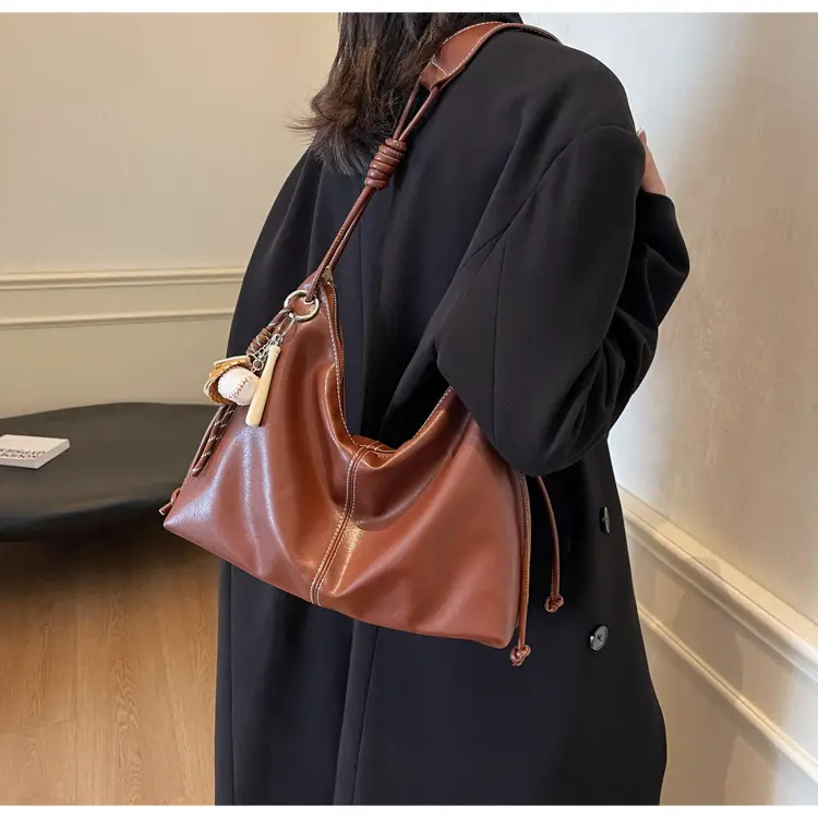 Retro Brown Leather Shoulder Bag for Women 2024 — feature 18