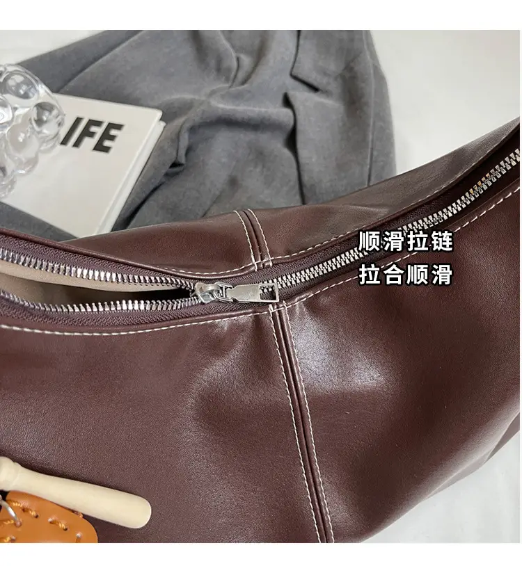 Retro Brown Leather Shoulder Bag for Women 2024 — feature 4