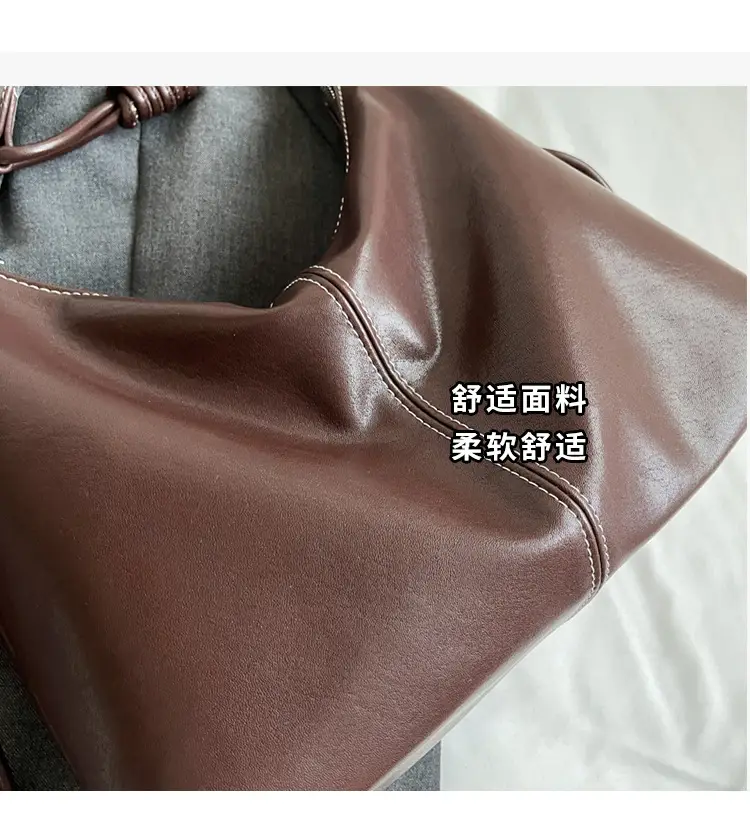 Retro Brown Leather Shoulder Bag for Women 2024 — feature 6