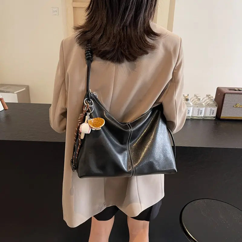 Retro Brown Leather Shoulder Bag for Women 2024 - Image 5