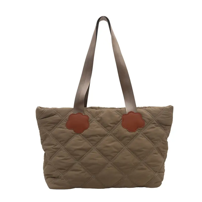 Women's Maroon Quilted Shoulder Bag with Cloud Design - Image 10