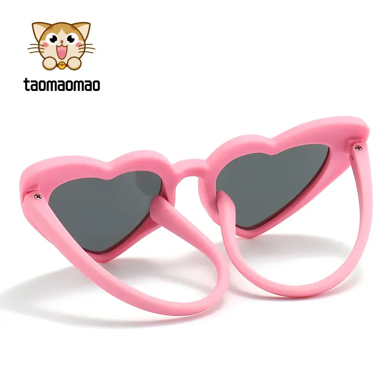 Pink Heart Polarized Sunglasses for Men Women - Image 12