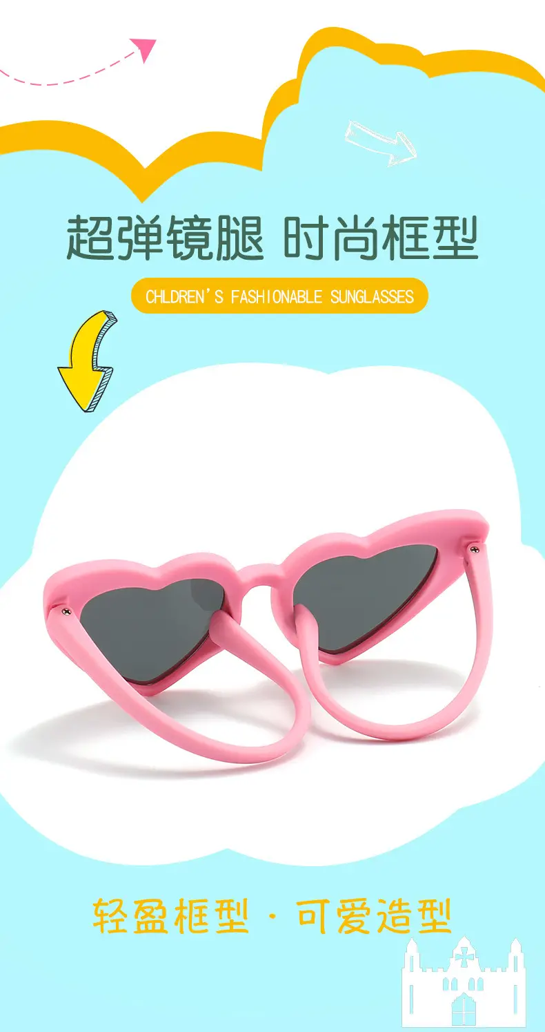 Pink Heart Polarized Sunglasses for Men Women β feature 3