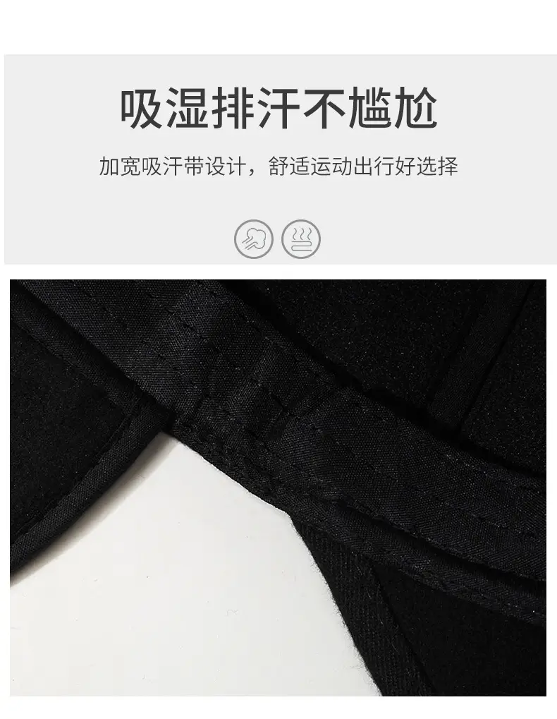 Men's Black Fleece Baseball Cap with Brand Tag — feature 3