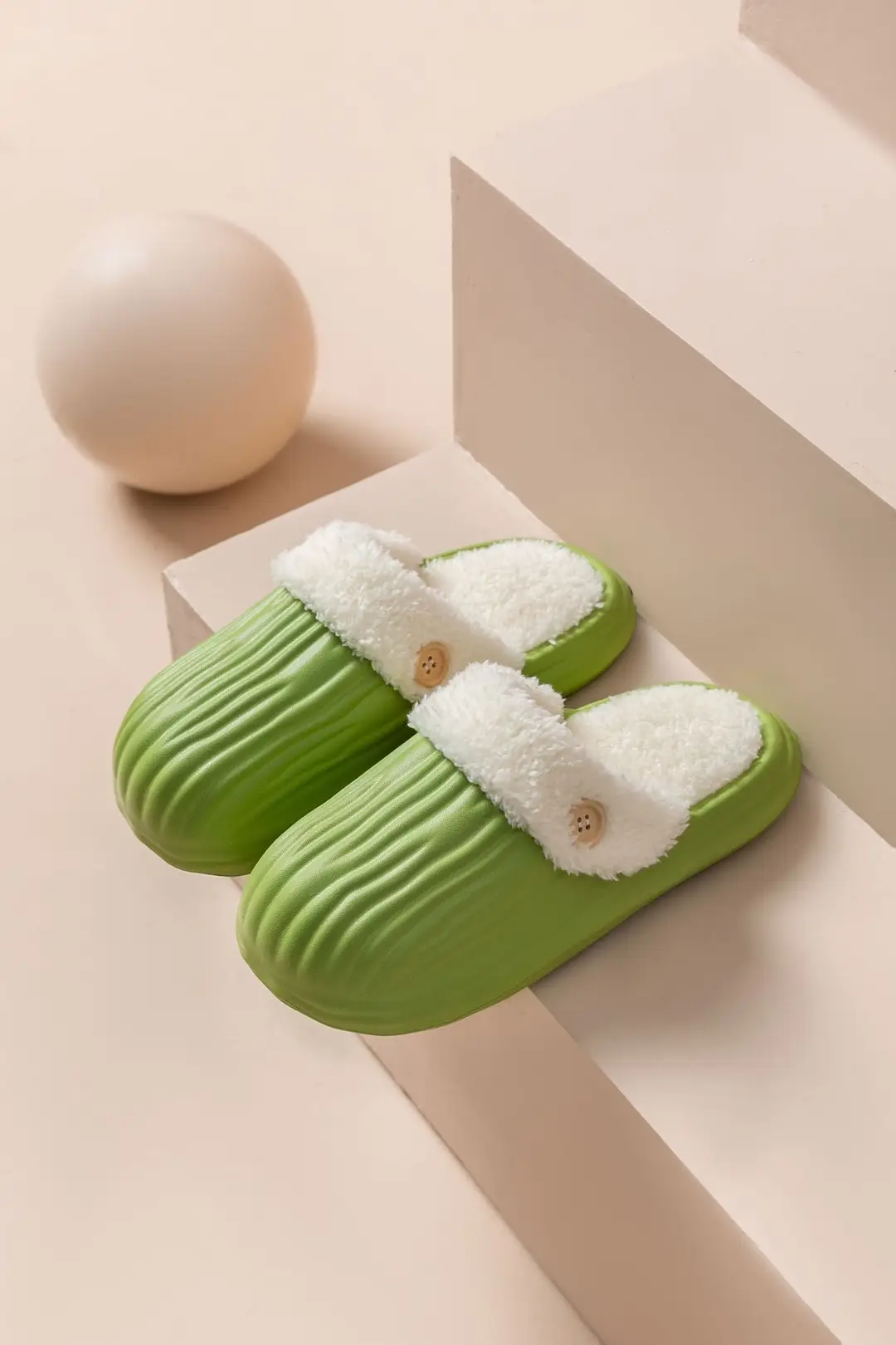 Women's Winter New Style Home Slippers with a Stepping-On-Poop Feeling, Thick-Soled, Warm, Non-Slip, Indoor Plush Slippers for Couples