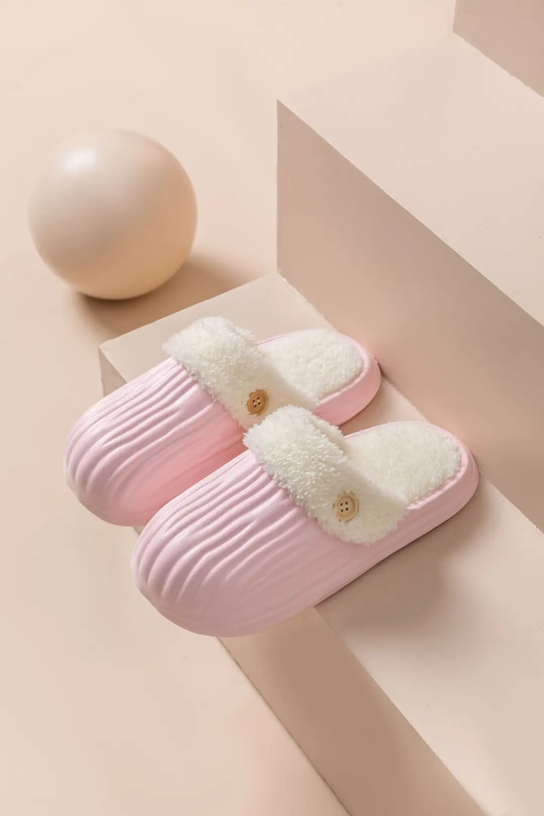 Women's Winter New Style Home Slippers with a Stepping-On-Poop Feeling, Thick-Soled, Warm, Non-Slip, Indoor Plush Slippers for Couples