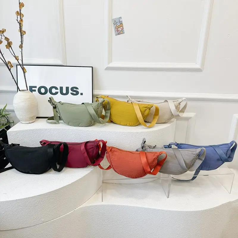 Blue Corduroy Underarm Bag for Women - Image 9